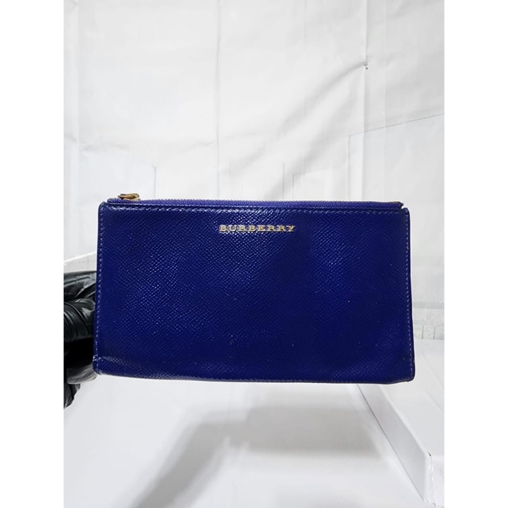 Authentic BURBERRY Patent Constantine Continental Wallet Blue - Picture 12 of 14